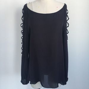 Haute Hippie Open Back Silk Blouse